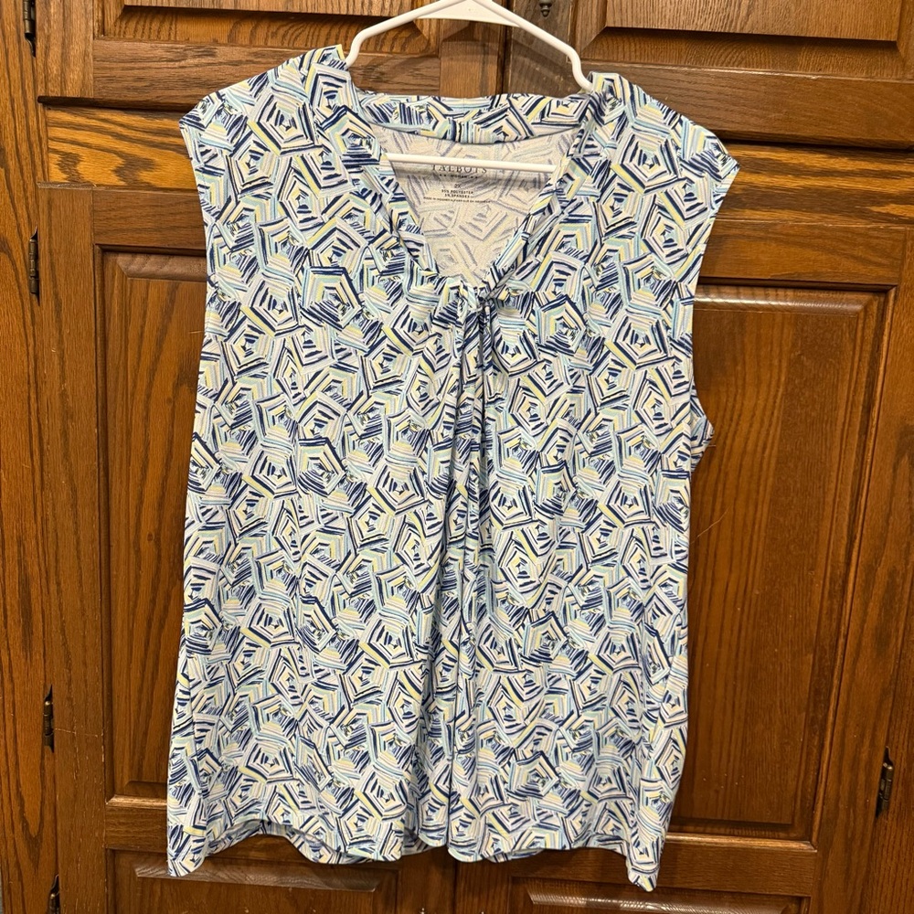 Talbots Blouse Top 2X Women Sleeveless Tank Office Casual Business